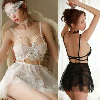 Sexy Women Fashion Lingerie Lace Floral Mini Dress Underwear Babydoll Backless Nightwear Lady ExoticApparel Sleeveless Sleepwear
Sexy Women Fashion Lingerie Lace Floral Mini Dress Underwear Babydoll Backless Nightwear Lady ExoticApparel Sleeveless Sleepwear