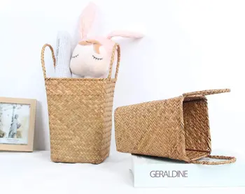 Seaweed Basket Hand-woven Portable Wall-mounted Flower Basket Straw Rattan Magazine Storage Basket
Seaweed Basket Hand-woven Portable Wall-mounted Flower Basket Straw Rattan Magazine Storage Basket