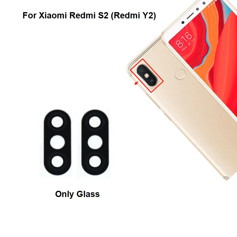 Фото New Back Camera Glass For Xiaomi Redmi S2 Rear Lens With Glue Sticker Adhesive M1803E6G M1803E6H M1803E6I | Мобильные телефоны и
