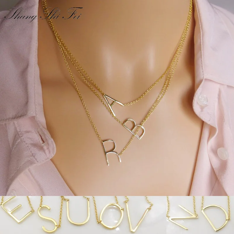Stainless Steel A-Z Letter Necklace Large Letter Initial Necklace Gold and Silver Personalized LayeringNecklace Collier Bath 019
Stainless Steel A-Z Letter Necklace Large Letter Initial Necklace Gold and Silver Personalized LayeringNecklace Collier Bath 019