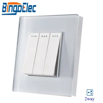 Bingoelec EU Standard Push Button Switch 3 Gang 2 Way Mechanical Switch Glass Panel Wall Light Switch AC 110-240 V
Bingoelec EU Standard Push Button Switch 3 Gang 2 Way Mechanical Switch Glass Panel Wall Light Switch AC 110-240 V