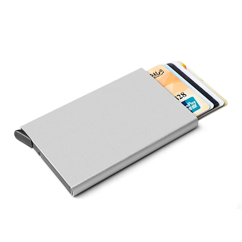 New Aluminum Wallet Pocket ID Card Holder Rfid Blocking Mini Slim Metal Wallet Automatic Pop up Credit Card Case Protector
New Aluminum Wallet Pocket ID Card Holder Rfid Blocking Mini Slim Metal Wallet Automatic Pop up Credit Card Case Protector