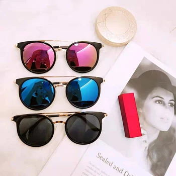 2019 Fashion Cat Eye Women Sunglasses Metal Frames Flat Gold Pink Mirror Lens Tourism Eyewear Multi-color Style oculos feminino
2019 Fashion Cat Eye Women Sunglasses Metal Frames Flat Gold Pink Mirror Lens Tourism Eyewear Multi-color Style oculos feminino