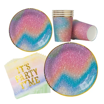 Starry Glitter Gold Edge Quality Disposable Tableware Pennant Sign Girl Holiday Birthday Party Decoration Child Shower
Starry Glitter Gold Edge Quality Disposable Tableware Pennant Sign Girl Holiday Birthday Party Decoration Child Shower