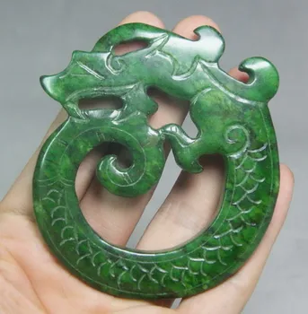 CHINESE OLD HANDWORK GREEN JADE CARVED DRAGON PENDANT Free shipping
CHINESE OLD HANDWORK GREEN JADE CARVED DRAGON PENDANT Free shipping
