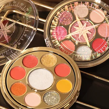 Makeup Compass Turntable Nine-Color Eye Shadow Delicate Docile Lasting Makeup Matte Sequin Eyeshadow Compact
Makeup Compass Turntable Nine-Color Eye Shadow Delicate Docile Lasting Makeup Matte Sequin Eyeshadow Compact