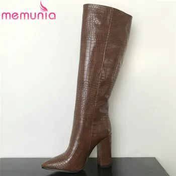 MEMUNIA 2020 New explosions knee high boots women Brand high heel autumn winter boots pointed toe simple dress party shoes woman
MEMUNIA 2020 New explosions knee high boots women Brand high heel autumn winter boots pointed toe simple dress party shoes woman