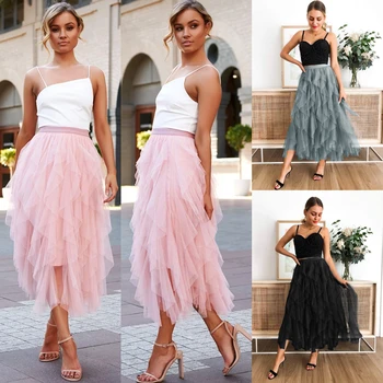 2020 New Spring Summer High Elastic Waist Black Loose Irregular Mesh Split Joint Half-Body Skirt Women Fashion Tide
2020 New Spring Summer High Elastic Waist Black Loose Irregular Mesh Split Joint Half-Body Skirt Women Fashion Tide