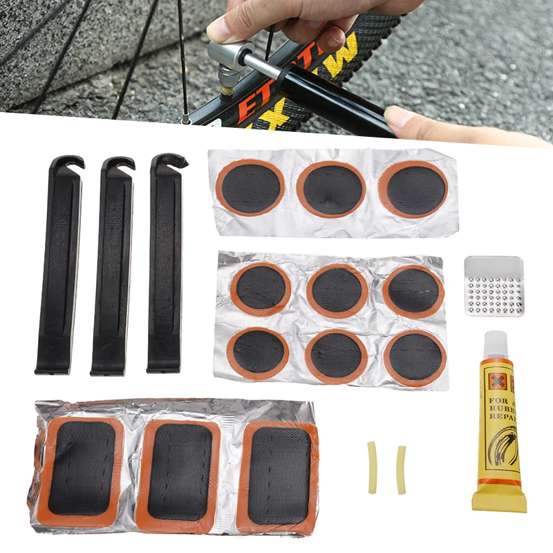 Tocawe 1 Set Bike Tyre Patch Rubber Cycling Motor Bicycle Patch Kit Repairing Tools Emergency Tire Fix Kit for Bike Maintenance
Tocawe 1 Set Bike Tyre Patch Rubber Cycling Motor Bicycle Patch Kit Repairing Tools Emergency Tire Fix Kit for Bike Maintenance