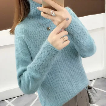 and winter Korean loose high neck sweater women's set thickened solid color versatile knitting bottoming Shirt Top
and winter Korean loose high neck sweater women's set thickened solid color versatile knitting bottoming Shirt Top
