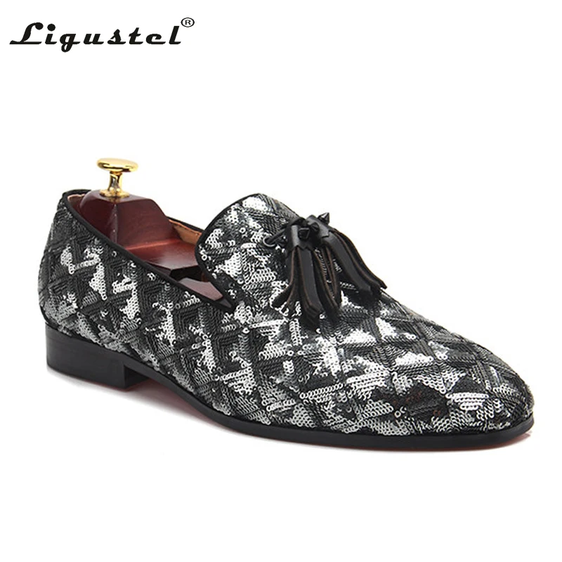 Ligustel Men Formal Dress Designer Luxury Casual Slip On Shoes Grey Sequin Fashion Wedding Party Prom Loafers for Men Plus Size
Ligustel Men Formal Dress Designer Luxury Casual Slip On Shoes Grey Sequin Fashion Wedding Party Prom Loafers for Men Plus Size