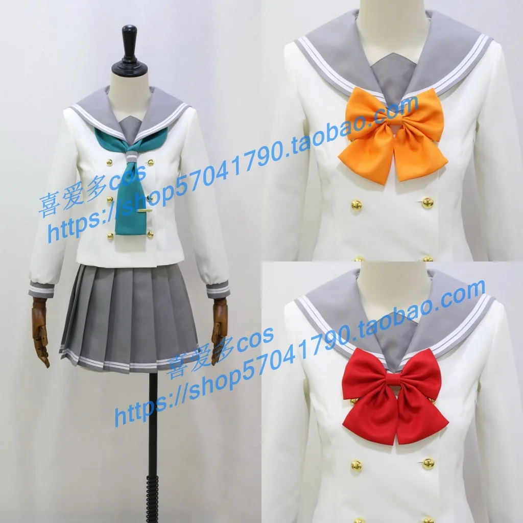 

LoveLive!Sunshine!! Aqours Takami Chika Sakurauchi Riko Matsuura Kanan Kurosawa Dia School Uniform Sailor Suit Cosplay Costume