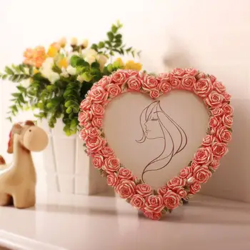 Heart rose photo frame combination photo frame fashion resin rustic bedside photo frame
Heart rose photo frame combination photo frame fashion resin rustic bedside photo frame