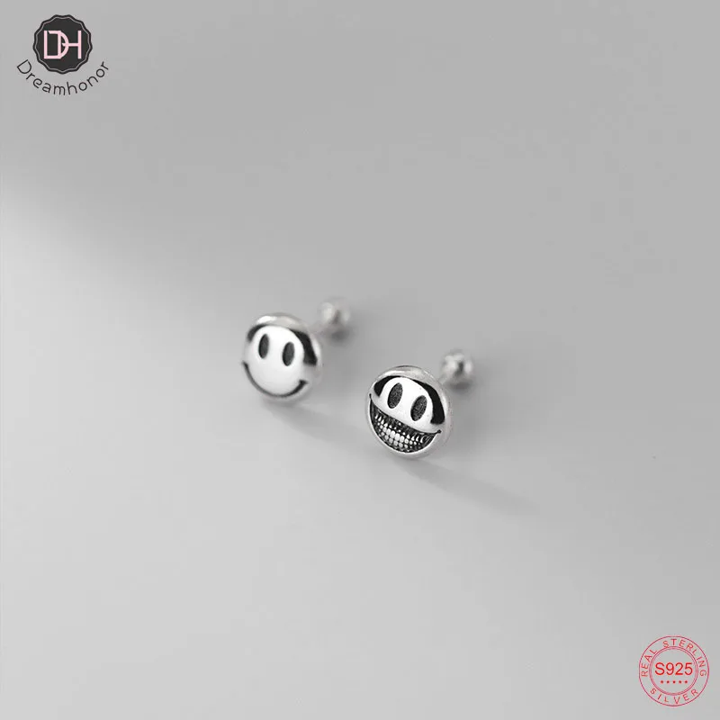Dreamhonor Vintage 925 Sterling Silver Asymmetric Smiley Grimace Threaded Beads Stud Earrings Jewelry For Women Jewelry SMT175
Dreamhonor Vintage 925 Sterling Silver Asymmetric Smiley Grimace Threaded Beads Stud Earrings Jewelry For Women Jewelry SMT175