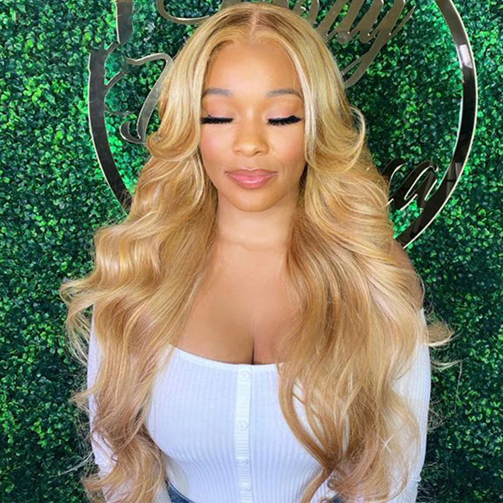 

613 Wave 180% Density Highlight Ombre Blonde 13x6 Lace Front Wig For Black Women Human Hair Remy Babyhair Preplucked Brazilian