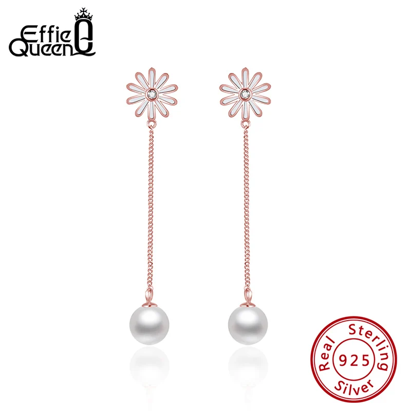 Effie Queen Genuine 925 Sterling Silver Shell Pearl Drop Earrings for Women Dangle Earrings Flower Desgin Ear Jewelry EQE18
Effie Queen Genuine 925 Sterling Silver Shell Pearl Drop Earrings for Women Dangle Earrings Flower Desgin Ear Jewelry EQE18