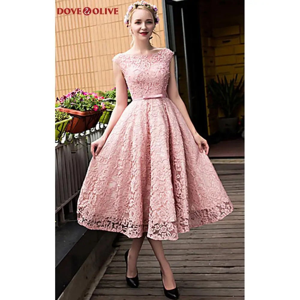 Pink Prom Dresses Lace with Beaded Cap Sleeve A Line Tea Length 2020 Evening Formal Party Gowns Simple vestido de fiesta de noch
Pink Prom Dresses Lace with Beaded Cap Sleeve A Line Tea Length 2020 Evening Formal Party Gowns Simple vestido de fiesta de noch