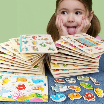New Sale Baby Toys Wooden Puzzle Cartoon Animal Intelligence Kids Jigsaw Toy Children Early Educational Toys for Kids Game
New Sale Baby Toys Wooden Puzzle Cartoon Animal Intelligence Kids Jigsaw Toy Children Early Educational Toys for Kids Game