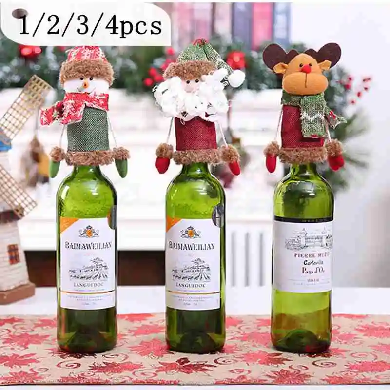 Wine Bottle Cover Set Christmas Decorations for Home Santa Claus Snowman Stocking Gift New Year Party Decor Supplies 1/2/3/4PCS
Wine Bottle Cover Set Christmas Decorations for Home Santa Claus Snowman Stocking Gift New Year Party Decor Supplies 1/2/3/4PCS