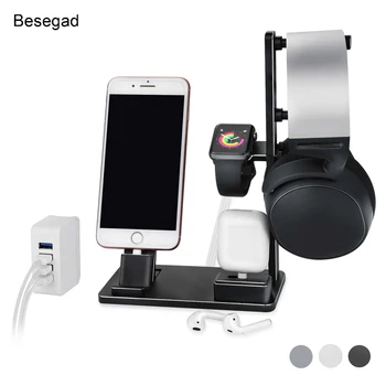 Besegad 6 in 1 Phone Tablet Support Holder Charging Base Bracket Stand Station for Apple Watch 3 2 iPhone X 8 7 iPad Airpods
Besegad 6 in 1 Phone Tablet Support Holder Charging Base Bracket Stand Station for Apple Watch 3 2 iPhone X 8 7 iPad Airpods