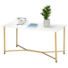 Single Layer 1.5cm Thick MDF White Waterproof Square Tabletop Golden Table Legs Iron Coffee Table Living Room Home Decorative
Single Layer 1.5cm Thick MDF White Waterproof Square Tabletop Golden Table Legs Iron Coffee Table Living Room Home Decorative