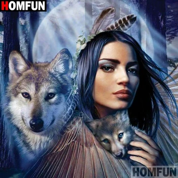 HOMFUN Diamond Painting Cross Stitch "Wolf beauty moon" 5D DIY Diamond Embroidery Full Square/round Rhinestone Of Picture A27156
HOMFUN Diamond Painting Cross Stitch "Wolf beauty moon" 5D DIY Diamond Embroidery Full Square/round Rhinestone Of Picture A27156