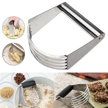 Stainless Steel 5 Sturdy Baking Dough Pastry Blenders Blade Bread Cake Cream Cutter Kitchen Tool Kitchen Craft Pastry Cutter
Stainless Steel 5 Sturdy Baking Dough Pastry Blenders Blade Bread Cake Cream Cutter Kitchen Tool Kitchen Craft Pastry Cutter