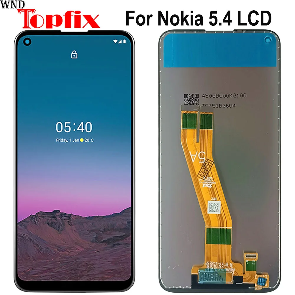 Tested working For Nokia 5.4 LCD TA-1288/1285/1283 Display Touch Screen Digitizer Assembly For Nokia 5.4 TA-1333/1340/1337 LCDs
Tested working For Nokia 5.4 LCD TA-1288/1285/1283 Display Touch Screen Digitizer Assembly For Nokia 5.4 TA-1333/1340/1337 LCDs