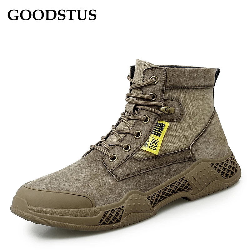 GOODSTUS Men Canvas High Top Shoes Autumn Martin Boots Solid Breathable Comfortable Warm Lace-Up Male Street Walking Casual Shoe
GOODSTUS Men Canvas High Top Shoes Autumn Martin Boots Solid Breathable Comfortable Warm Lace-Up Male Street Walking Casual Shoe