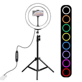 10 inch Fill Light LED Selfie Ring Light for Video Lighting Enhancing, Vlogging Video Light Live Broadcast Kits with Phone Clamp
10 inch Fill Light LED Selfie Ring Light for Video Lighting Enhancing, Vlogging Video Light Live Broadcast Kits with Phone Clamp