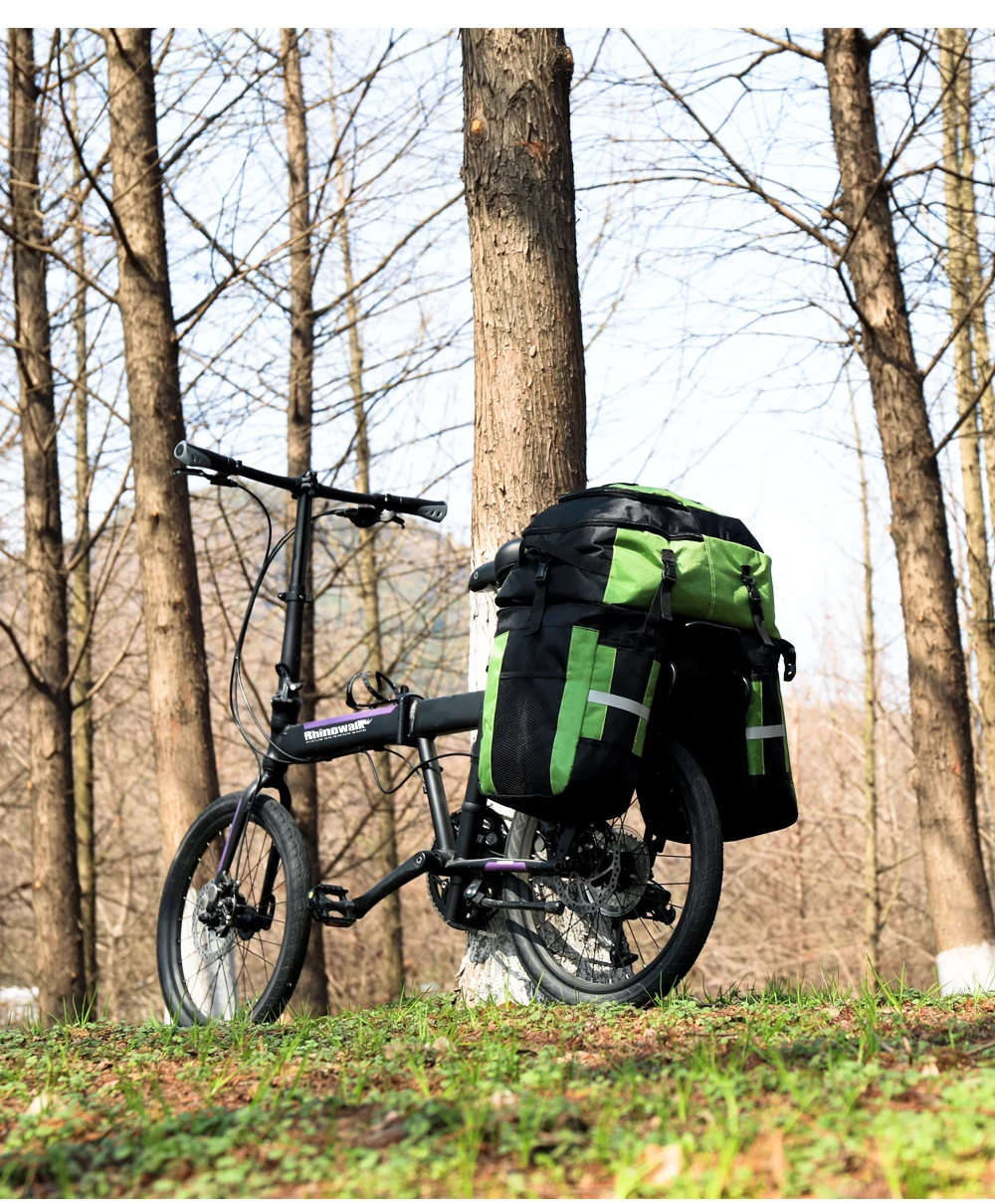 Rhinowalk 3 IN 1 Bicycle Rear Rack Seat Trunk Bag 70L MTB Road Bike Multifunctional Luggage Carrier Bag 3 Colors with Rain Cover (8)