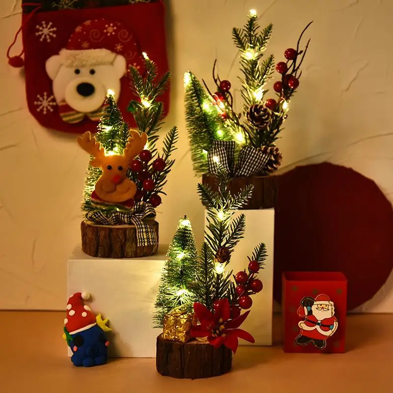 Mini Santa Christmas Tree Cute Light Pine Tree Tabletop Xmas Tree for Home Christmas Ornaments Tree Navidad 2021 Xmas Gift
Mini Santa Christmas Tree Cute Light Pine Tree Tabletop Xmas Tree for Home Christmas Ornaments Tree Navidad 2021 Xmas Gift