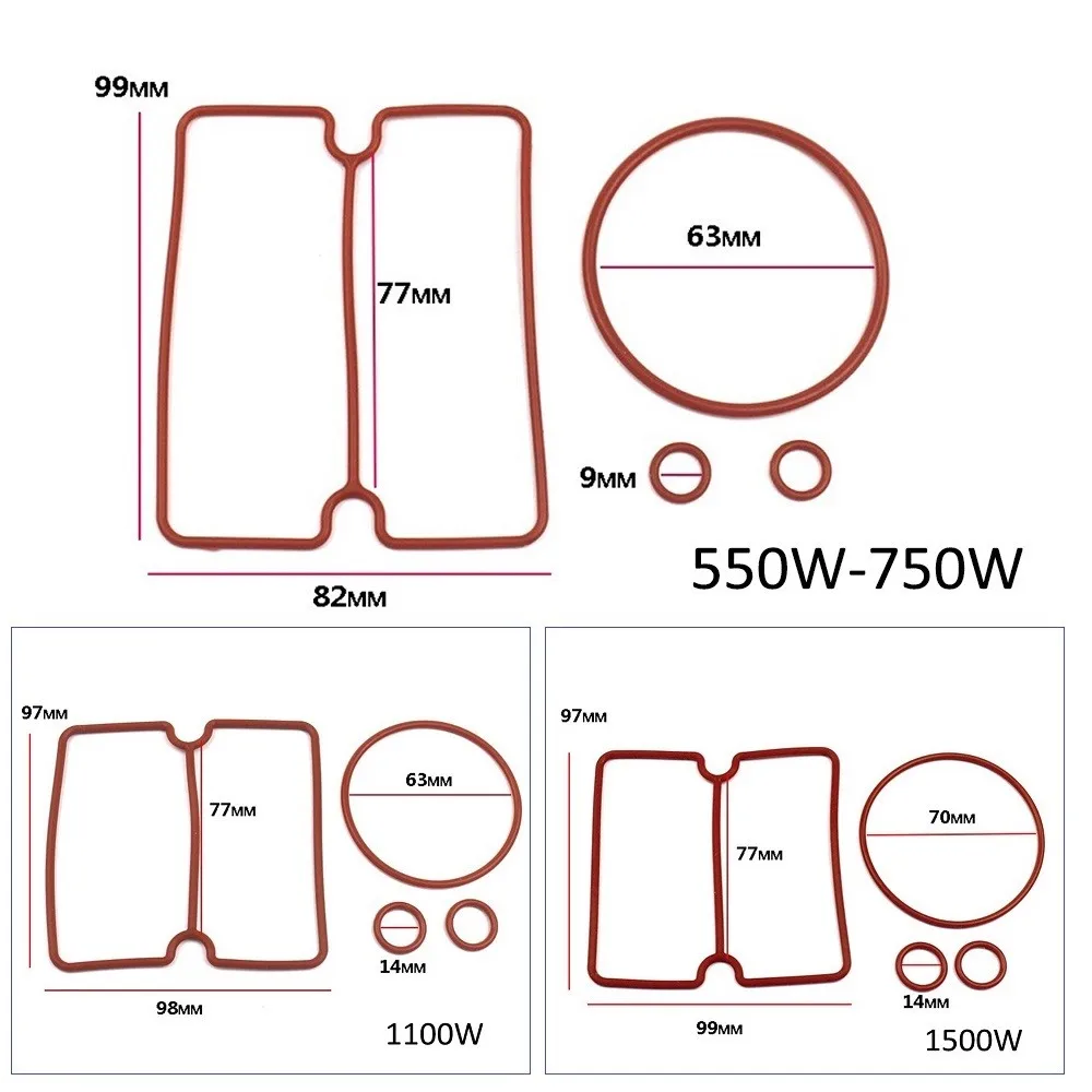 4pcs/Set Nitrile Rubber Sealing Ring 550/750/950/1100/1500W Oil Free Air Compressor Power Tool Accessories Pneumatic Parts
4pcs/Set Nitrile Rubber Sealing Ring 550/750/950/1100/1500W Oil Free Air Compressor Power Tool Accessories Pneumatic Parts
