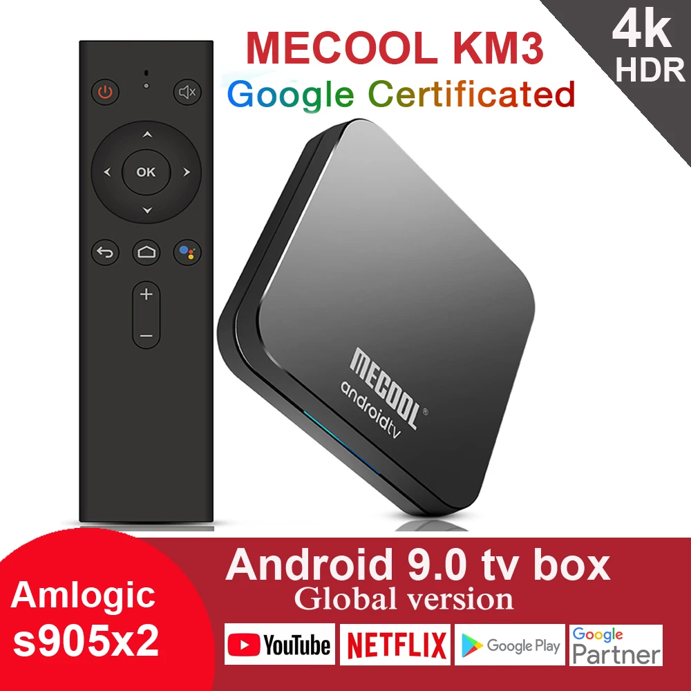 Google Certificated MECOOL KM9 Pro Android 9.0 TV Box Amlogic S905x2 Quad Core 2GB16GB 4GB32GB 2.4G 5G Wifi Netflix Youtube BT
Google Certificated MECOOL KM9 Pro Android 9.0 TV Box Amlogic S905x2 Quad Core 2GB16GB 4GB32GB 2.4G 5G Wifi Netflix Youtube BT