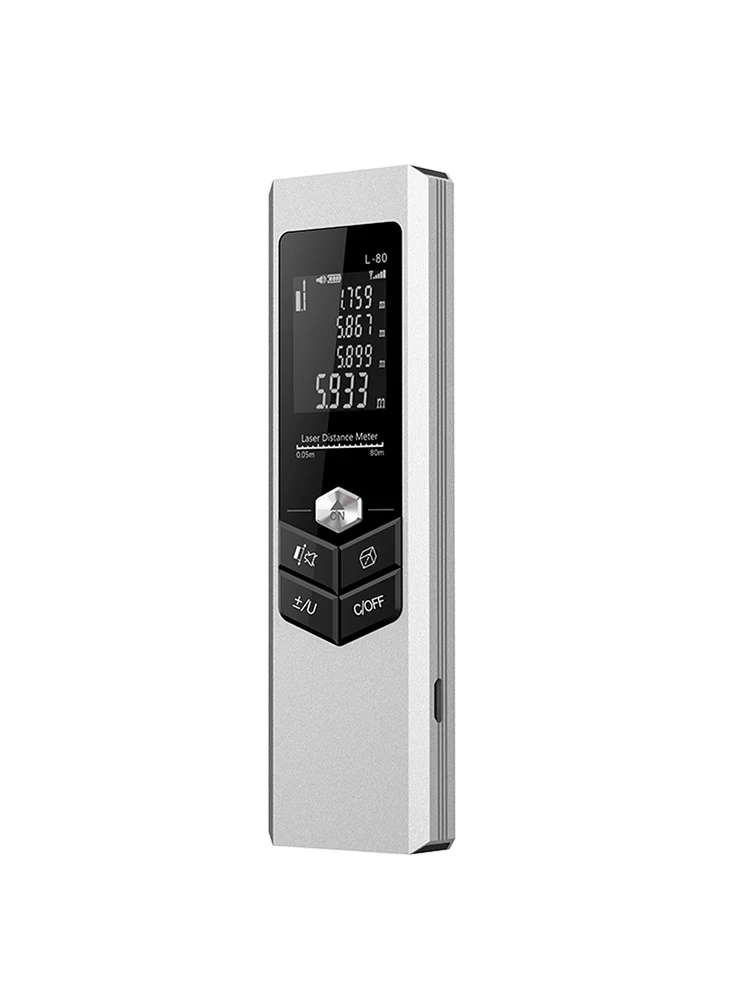 Portable Mini Handheld Laser Distance Meter 80M Digital Laser Rangefinder LCD Distance Area Volume Room Measurement Range Finder
Portable Mini Handheld Laser Distance Meter 80M Digital Laser Rangefinder LCD Distance Area Volume Room Measurement Range Finder
