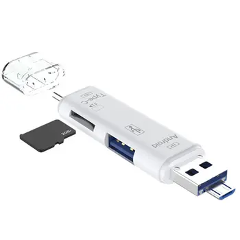 5 In 1 OTG Card Reader Type C & Micro USB Flash Drive High-speed USB2.0 Universal OTG TF/SD Card for Android Laptop Computer
5 In 1 OTG Card Reader Type C & Micro USB Flash Drive High-speed USB2.0 Universal OTG TF/SD Card for Android Laptop Computer