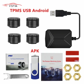 USB Android TPMS Car Tire Pressure Monitor with 4 External Sensors 116 psi Monitoring Alarm System 5V Wireless Transmission TPMS
USB Android TPMS Car Tire Pressure Monitor with 4 External Sensors 116 psi Monitoring Alarm System 5V Wireless Transmission TPMS