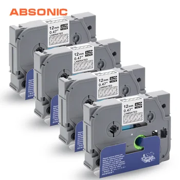 Absonic 4PCS TZe-135 White on Clear TZe Tape Compatible with Brother P-touch CUBE PT-D210 PT-H110 PT-P700 Label Printer 12mm*8m 
Absonic 4PCS TZe-135 White on Clear TZe Tape Compatible with Brother P-touch CUBE PT-D210 PT-H110 PT-P700 Label Printer 12mm*8m