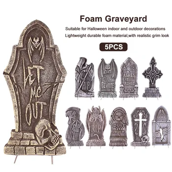 1pc Tombstones Horror Halloween Decoration Trick Indoor Outdoor Yard Haunted House Lightweight Durable Party Foam Graveyard
1pc Tombstones Horror Halloween Decoration Trick Indoor Outdoor Yard Haunted House Lightweight Durable Party Foam Graveyard