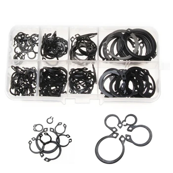 160Pcs M6-M25 External Retaining Circlips C-clip Washers Snap Retaining Ring Internal Circlip Carbon Steel Assortment Kit
160Pcs M6-M25 External Retaining Circlips C-clip Washers Snap Retaining Ring Internal Circlip Carbon Steel Assortment Kit