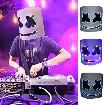 DJ LED Luminous Head Masks Cotton Candy DJ Music Ball Luminous Mask Marshmello Helmet Halloween LED Head Band Bar Music Props
DJ LED Luminous Head Masks Cotton Candy DJ Music Ball Luminous Mask Marshmello Helmet Halloween LED Head Band Bar Music Props