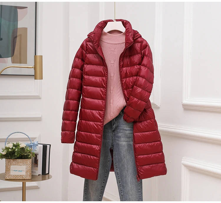 0-10℃ Hood Detachable Winter Coat for Women 2024 Female Puffer Down Jacket Portable Ultralight Long Feather Coat Chaqueta Mujer 0-10℃ Hood Detachable Winter Coat for Women 2024 Female Puffer Down Jacket Portable Ultralight Long Feather Coat Chaqueta Mujer