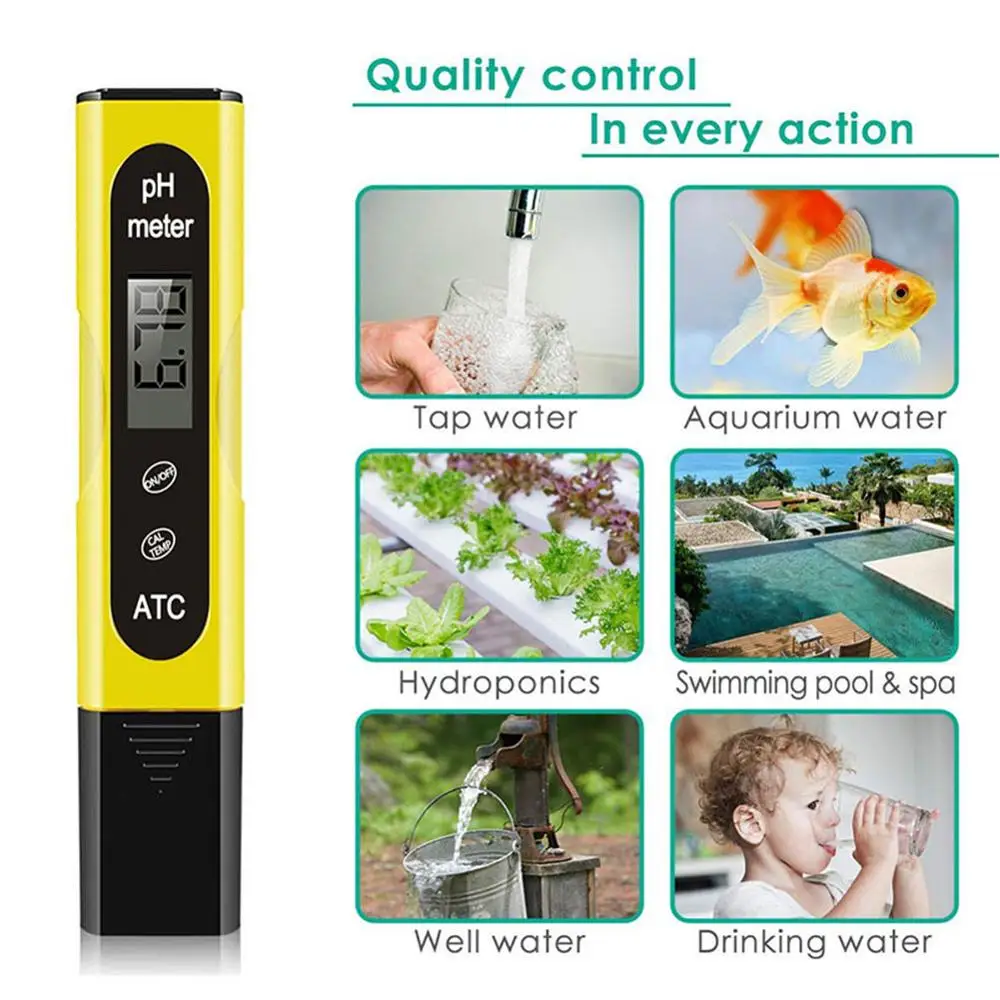 Digital LCD PH Meter Pen of Tester Accuracy 0.1 Aquarium Pool Water Wine Automatic Calibration Water Quality Purity Test Tool
Digital LCD PH Meter Pen of Tester Accuracy 0.1 Aquarium Pool Water Wine Automatic Calibration Water Quality Purity Test Tool