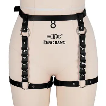 Punk Goth Black Leather Harness Belt Cage Thigh Metal Ring Adjustable Suspender Dance Rave Body Sexy Lingerie Garter Belt
Punk Goth Black Leather Harness Belt Cage Thigh Metal Ring Adjustable Suspender Dance Rave Body Sexy Lingerie Garter Belt