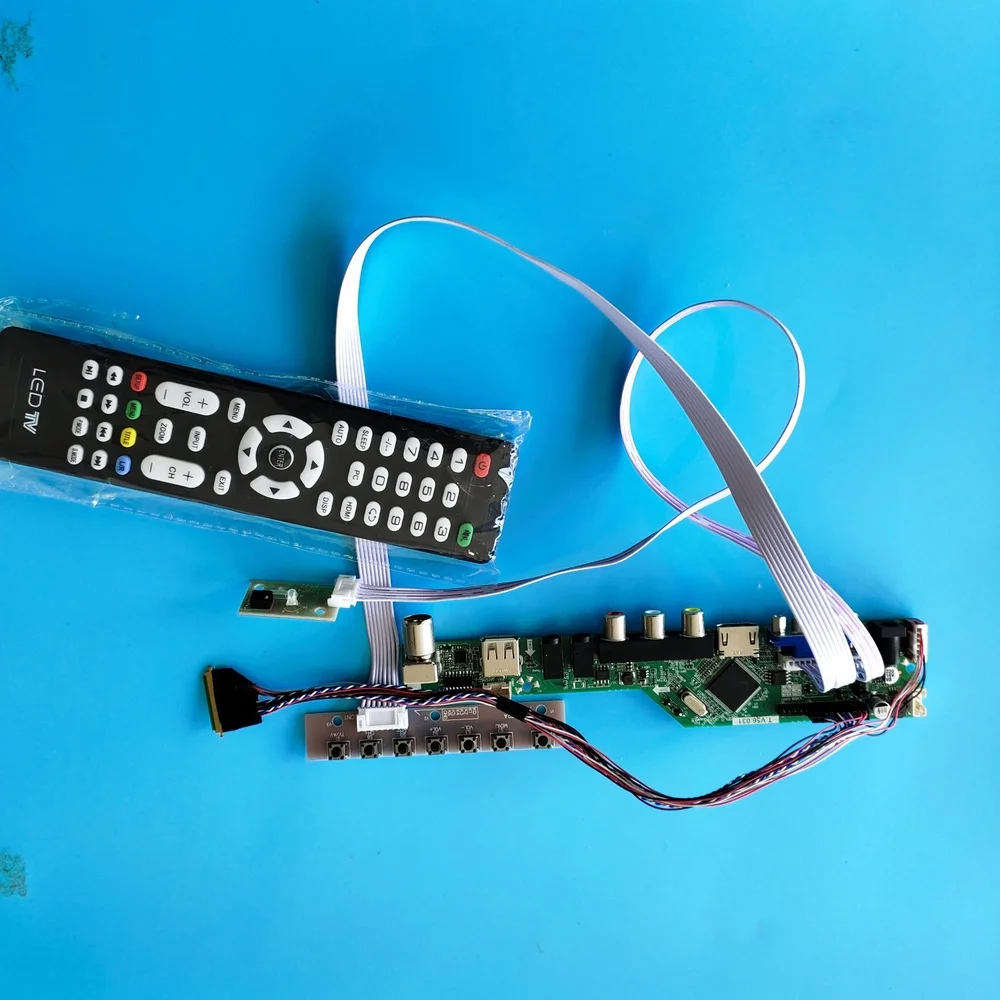 Комплект для контроллера B156XW02 V3 40pin LVDS ЖК светодиодный пульт ДУ VGA 1366X768 15 6 дюйма AV
