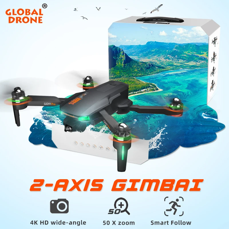 

4K GPS Quadrocopter with HD Camera 2-Axis Servo Gimbal Anti-Shake Drones Follow Me RC Quadcopter Dron VS Zino F11 SG906 PRO