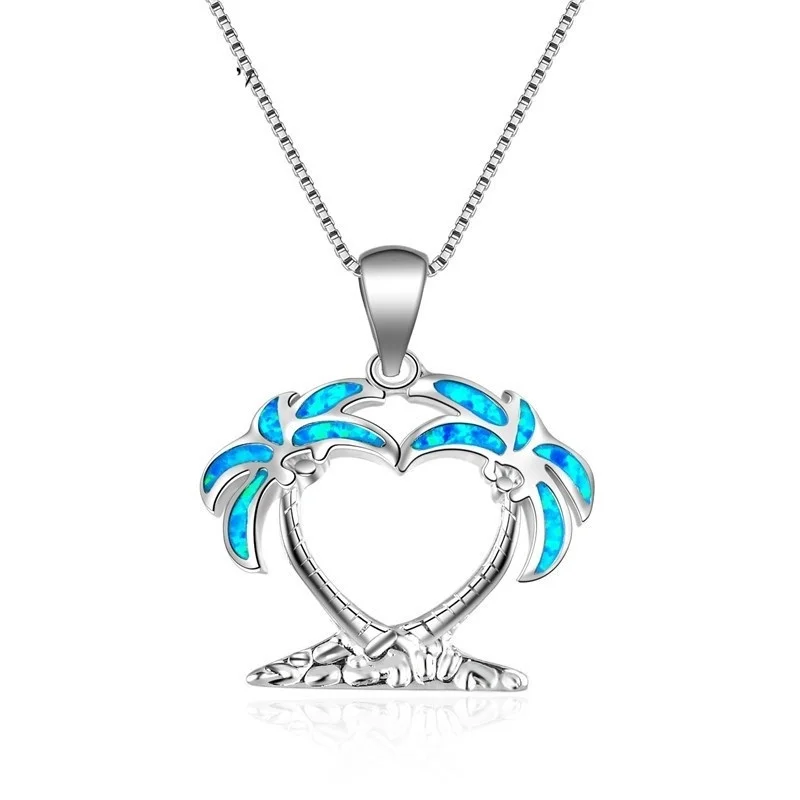 Fashion Blue Fire Opal Necklaces Cute Coconut Tree Pendant Necklace For Women Accessories Statement Bohemian Gifts
Fashion Blue Fire Opal Necklaces Cute Coconut Tree Pendant Necklace For Women Accessories Statement Bohemian Gifts