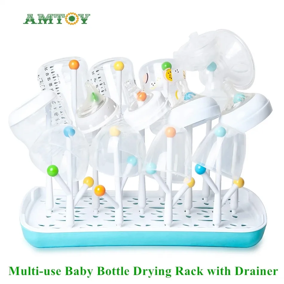 AMTOY Multi-use Baby Bottle Drying Rack with Drainer Termichy Countertop Bottle Holder for Baby and Toddler Baby Bottle Drainer
AMTOY Multi-use Baby Bottle Drying Rack with Drainer Termichy Countertop Bottle Holder for Baby and Toddler Baby Bottle Drainer