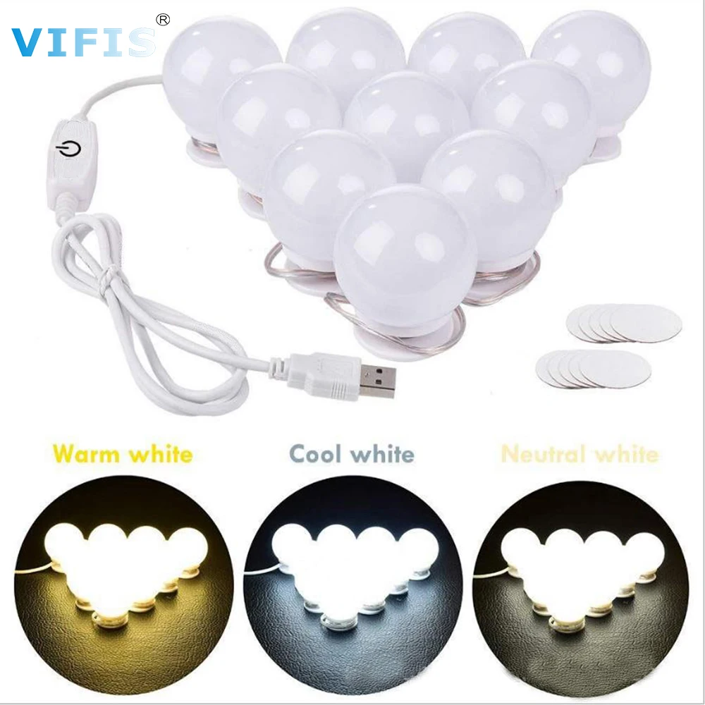 3/5 Modes Colors LED Vanity Mirror lamp Bulb for Makeup 5V Touch Dimming Vanity Dressing Lamp USB Hollywood Mirror Wall Light
3/5 Modes Colors LED Vanity Mirror lamp Bulb for Makeup 5V Touch Dimming Vanity Dressing Lamp USB Hollywood Mirror Wall Light