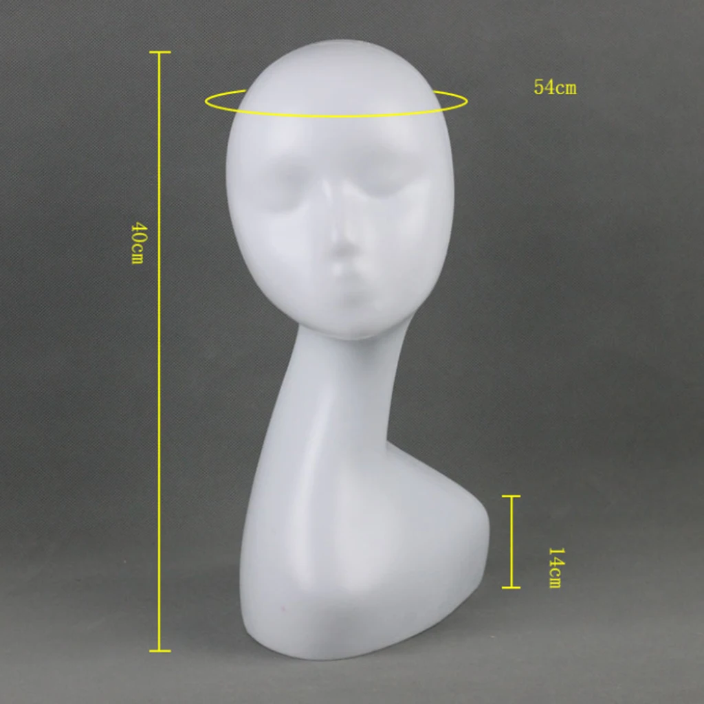 Female Manikin Head Models Mannequin Head Scarf Jewelry Glass Display Holder Hat Cap Display Stand Wig Stands Rack